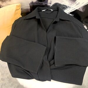 Worn once Zara cropped disco shirt. 🖤🕺🖤